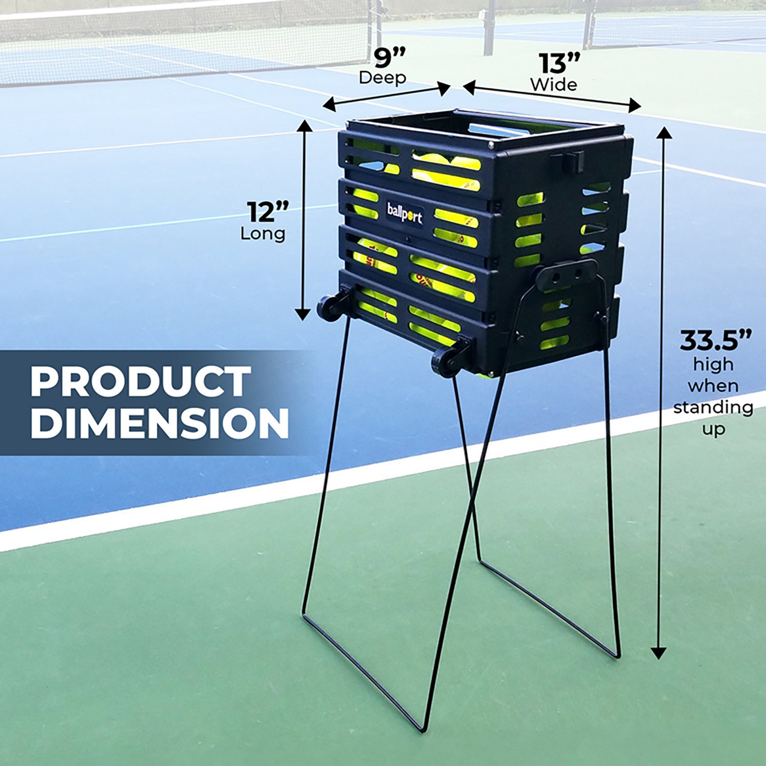 Tourna Deluxe Ballport Tennis Ball Hopper - view number 3