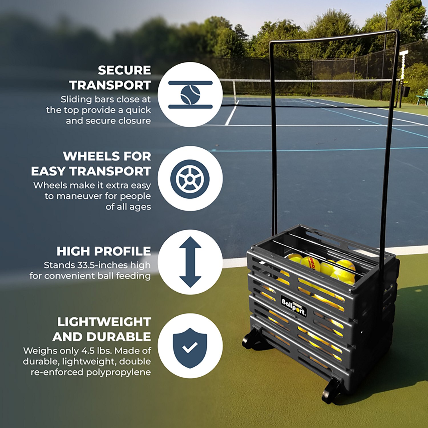 Tourna Deluxe Ballport Tennis Ball Hopper - view number 5