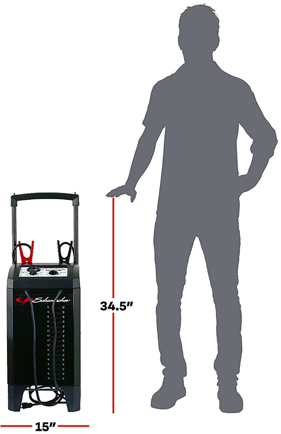 Schumacher SC1633 10/25/50/200a 12/24v Wheeled Manual Battery Charger with Engine Starter                                        - view number 7