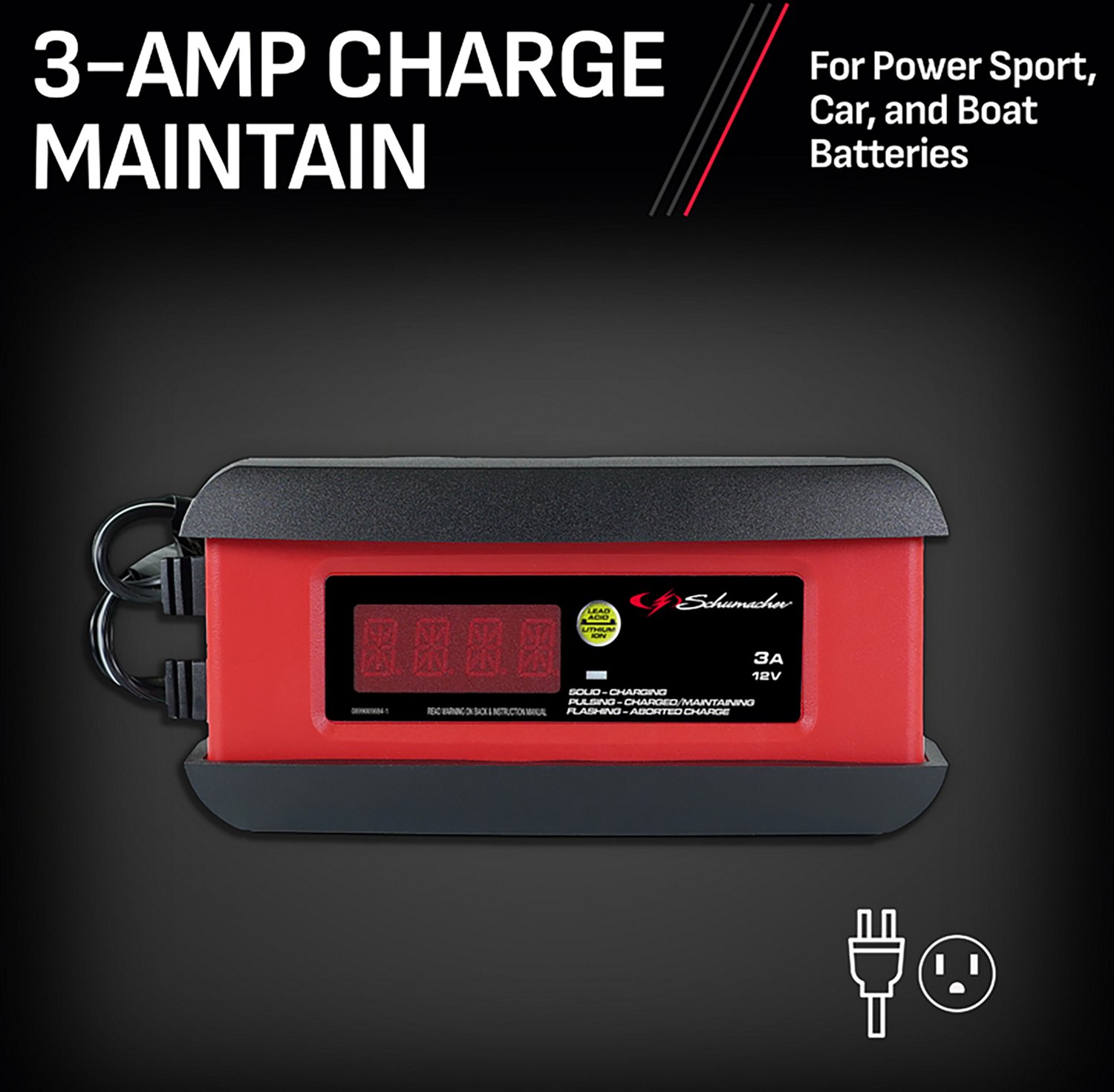 Schumacher SP1297 3A 12V Maintainer and Charger