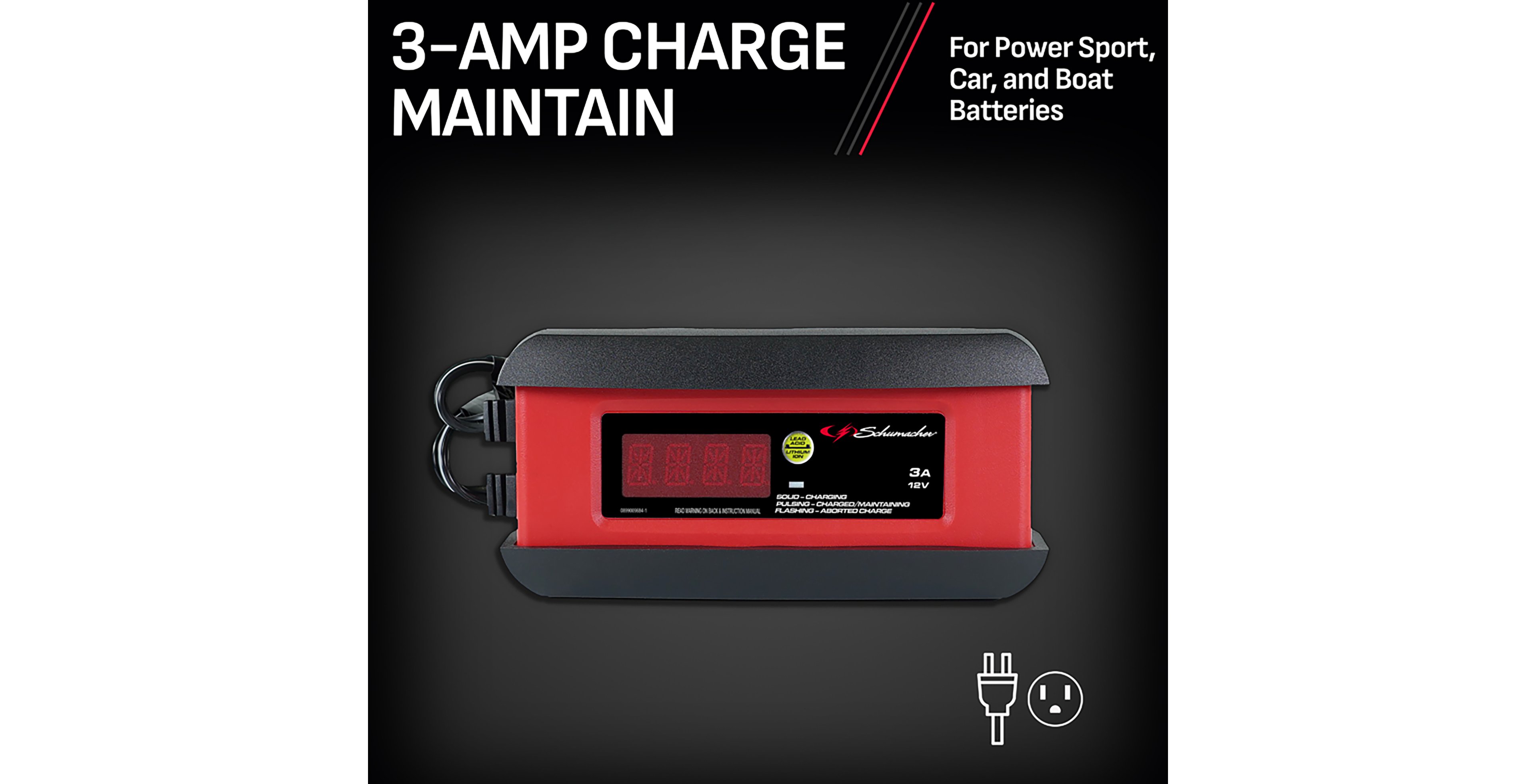 Schumacher SP1297 3A 12V Maintainer and Charger