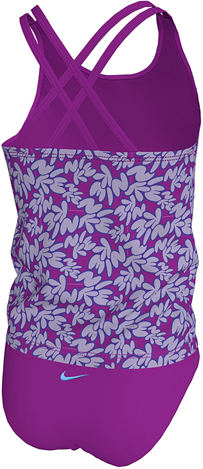 Nike Girls' Bubble Script Spiderback Tankini Set                                                                                 - view number 2