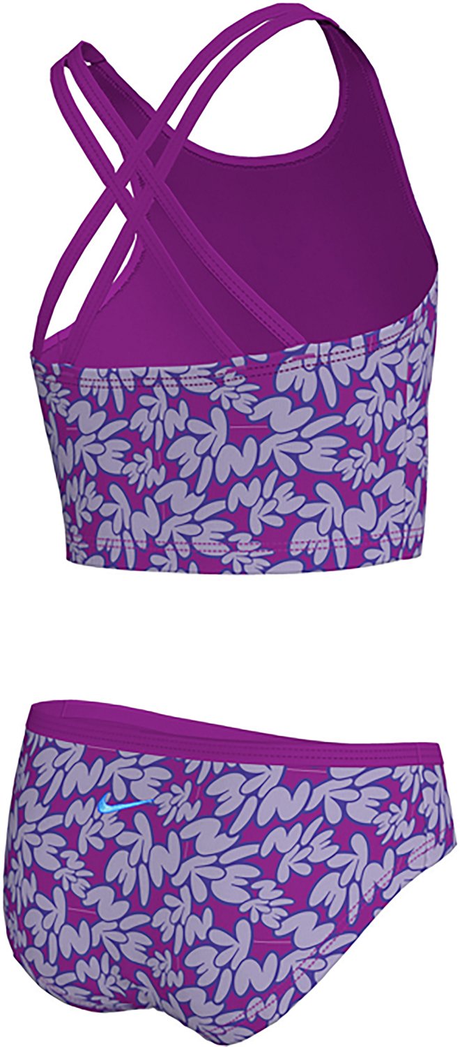 Nike Girls' Bubble Script Spiderback Midkini Swim Set                                                                            - view number 2