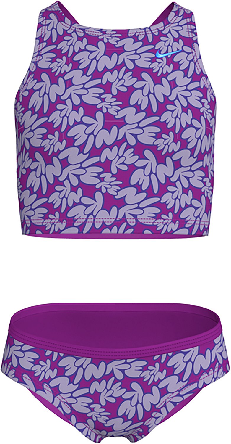 Nike Girls' Bubble Script Spiderback Midkini Swim Set                                                                            - view number 3