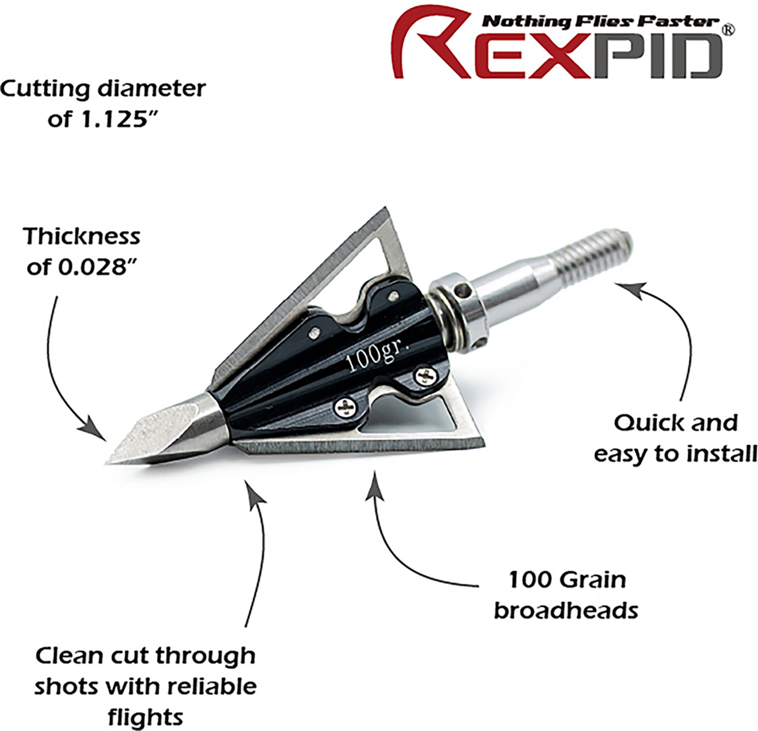 Rexpid Big III Fixed Broadheads 3-Pack