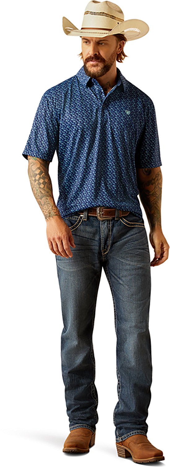 Ariat Men's Allover Print Polo Shirt - view number 4