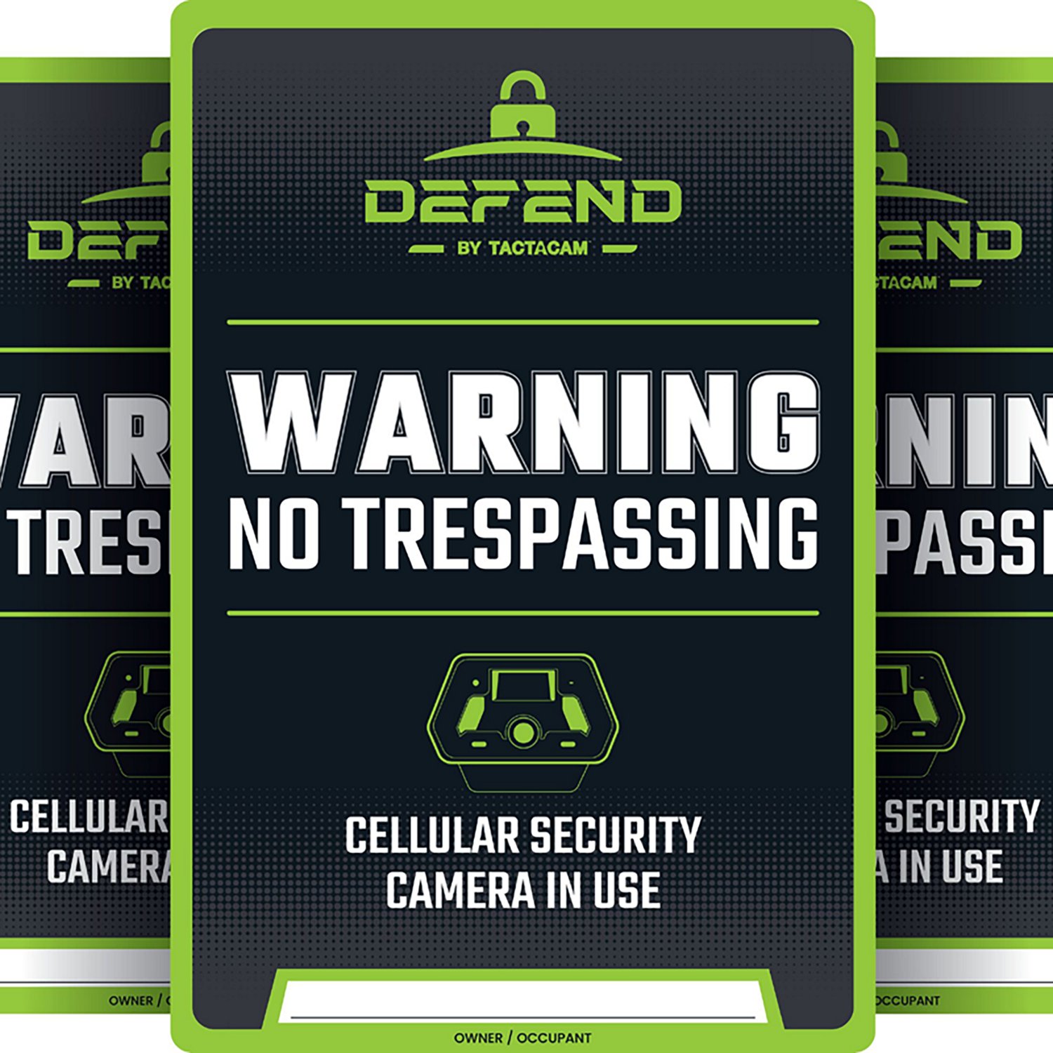 Tactacam Defend No Trespassing Sign 3-Pack