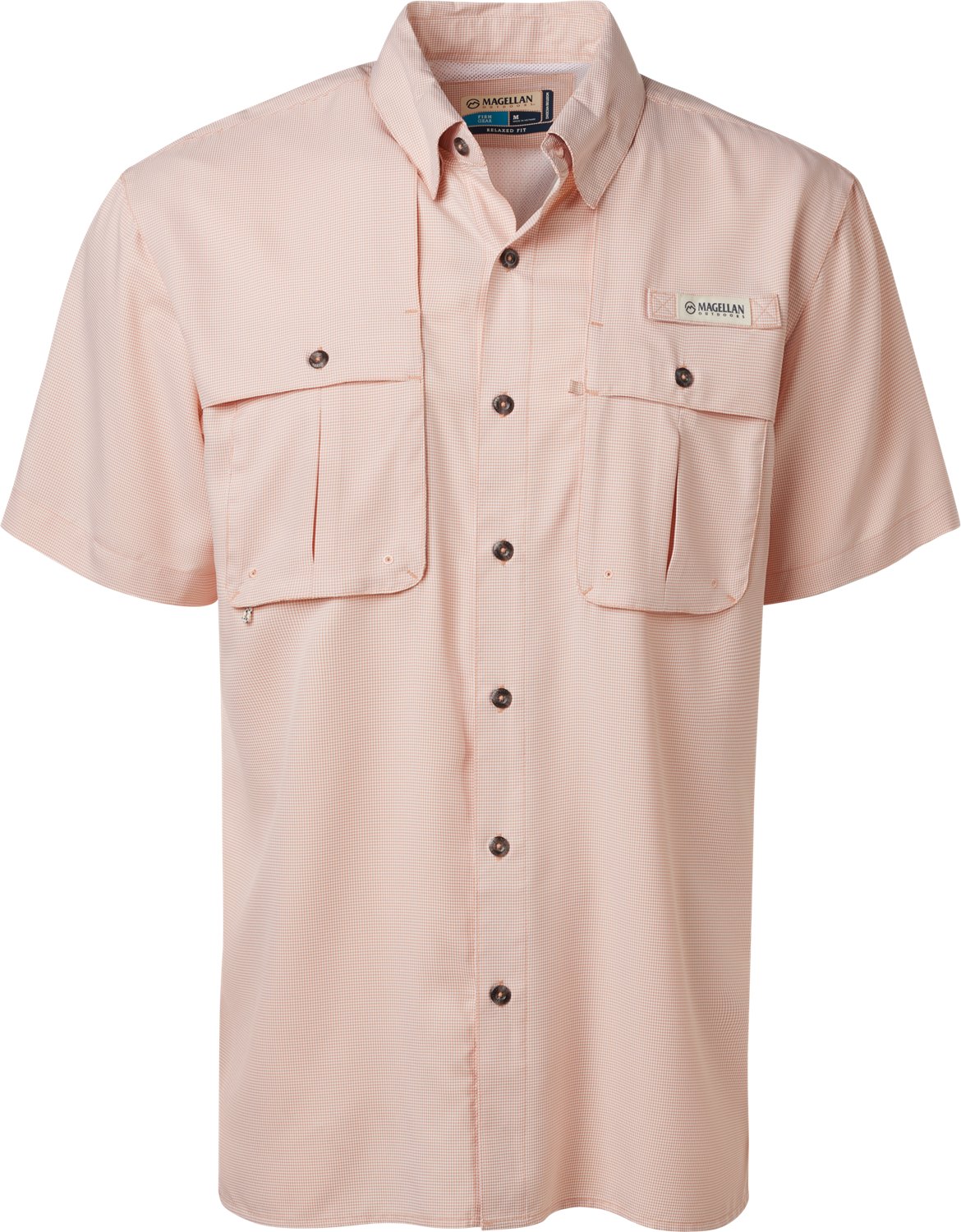 Magellan Outdoors Men's Aransas Pass Mini Check Short Sleeve Shirt