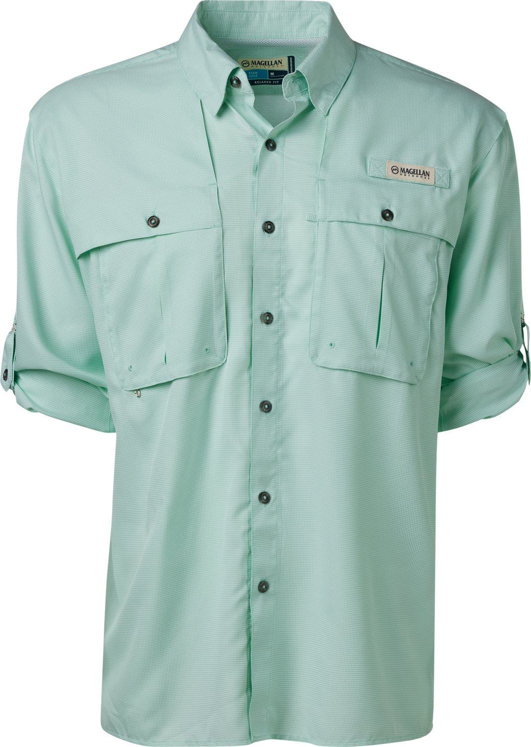 Magellan Outdoors Men's Aransas Pass Mini Check Long Sleeve Fishing Shirt - view number 3