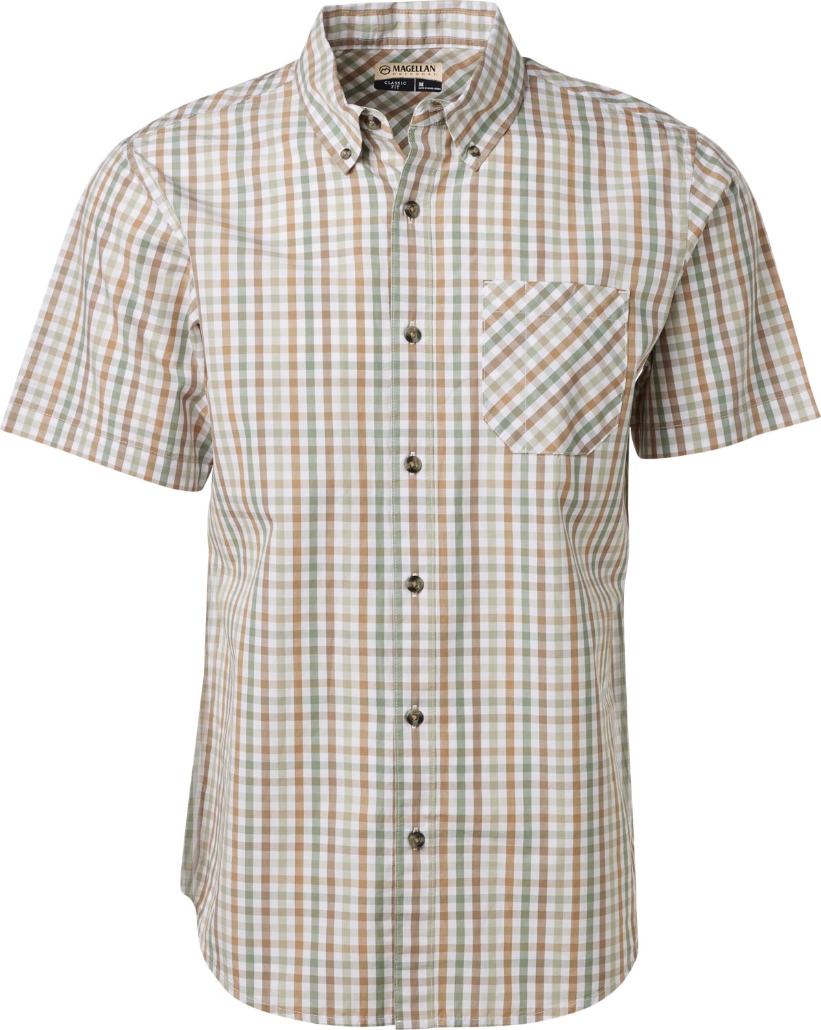 Magellan Outdoors Men's Summerville Plaid Short Sleeve Shirt