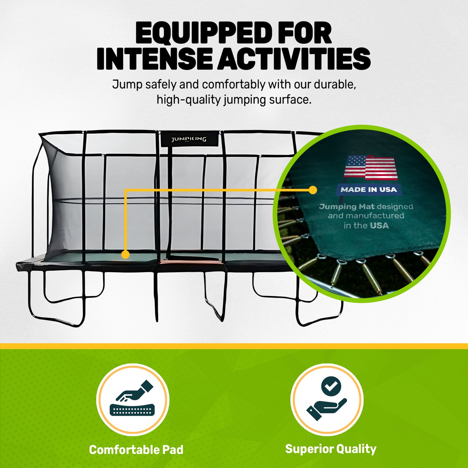 Jumpking ProSeries 10 x 18 ft Rectangle Trampoline - view number 5