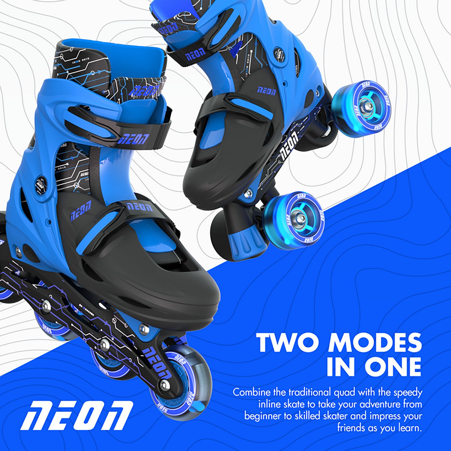 Yvolution Kids' Neon Combo Adjustable Skates | Academy