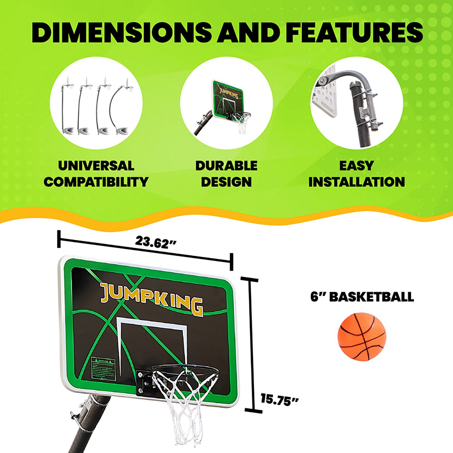 Jumpking Trampoline Basketball Hoop Set - view number 3
