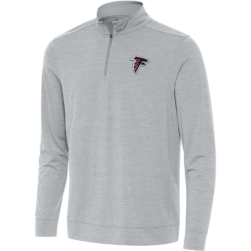 Men's Antigua Heather Gray Atlanta Falcons Bright Quarter-Zip Top