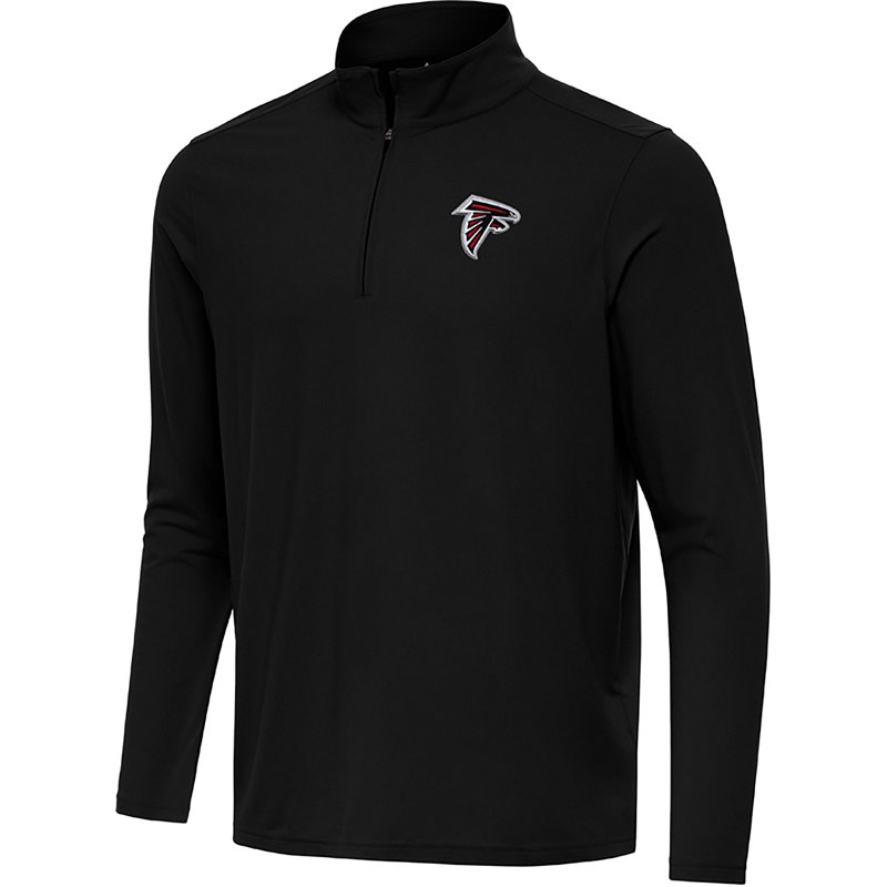 Men's Antigua Black Atlanta Falcons Intent Quarter-Zip Pullover Top