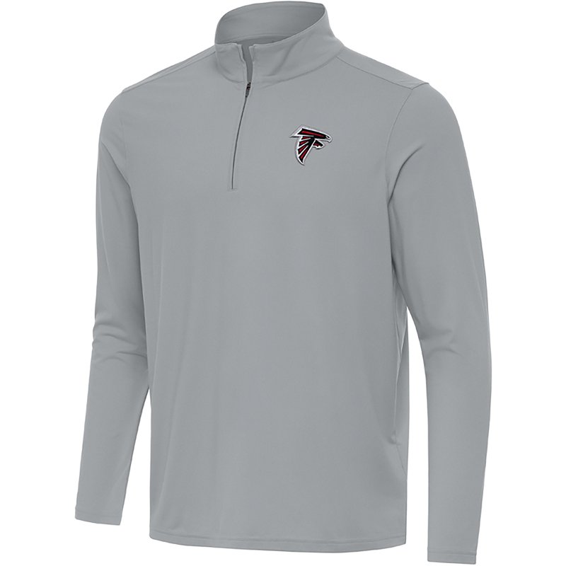 Men's Antigua Gray Atlanta Falcons Intent Quarter-Zip Pullover Top