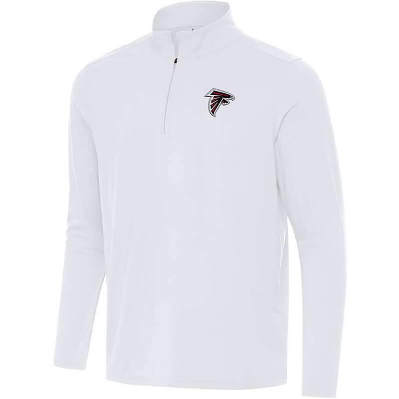 Men's Antigua White Atlanta Falcons Intent Quarter-Zip Pullover Top