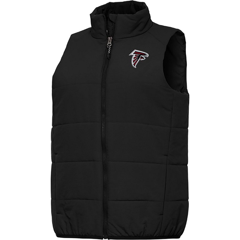 Women's Antigua  Black Atlanta Falcons Experience Full-Zip Vest