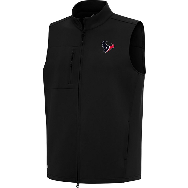 Men's Antigua Black Houston Texans Demand Full-Zip Vest