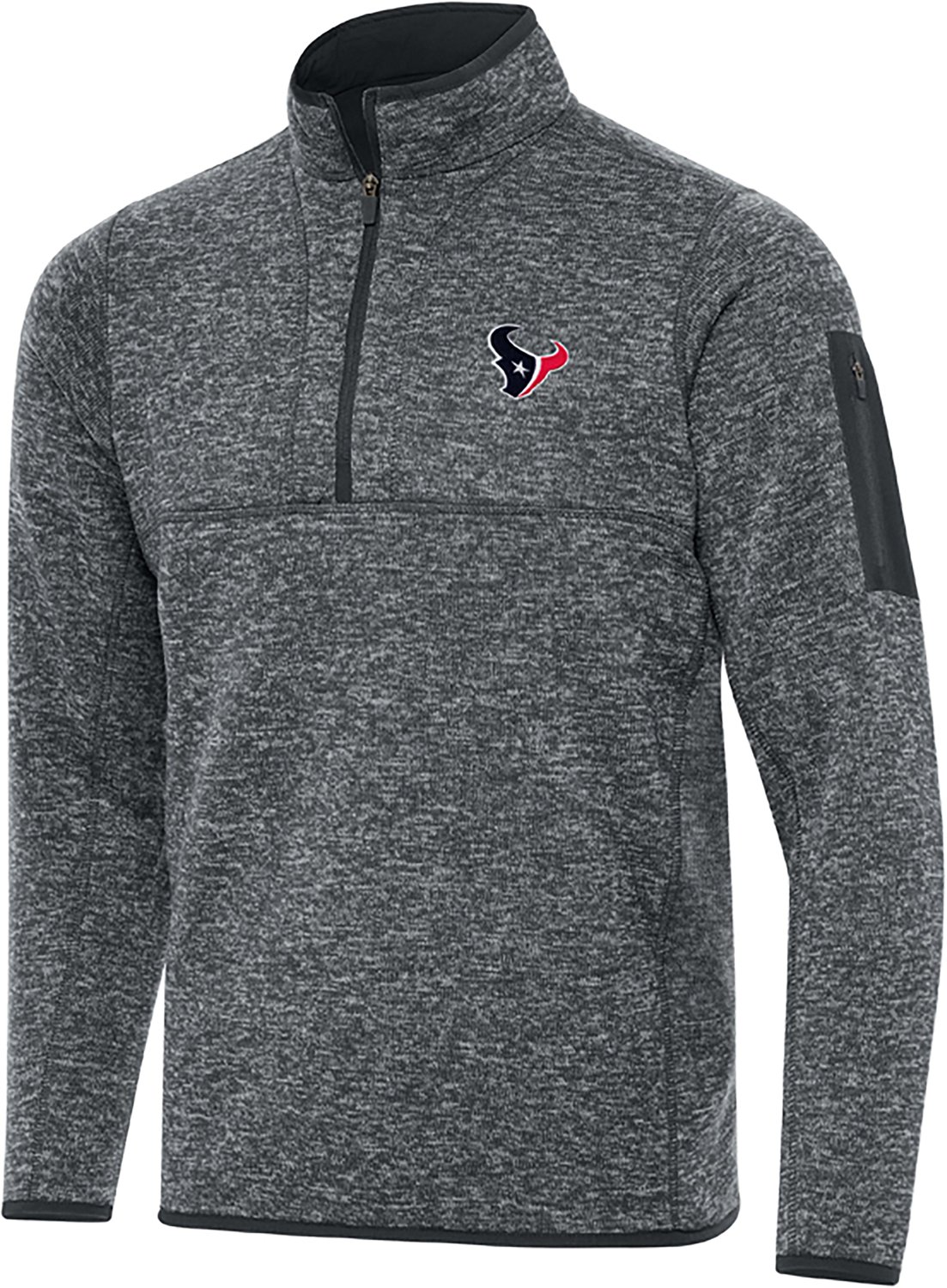 Antigua Men's Houston Texans Fortune QZ Pullover - view number 1