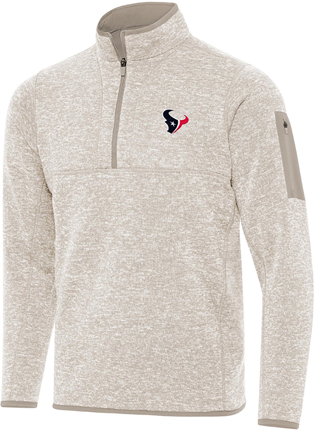 Antigua Men's Houston Texans Fortune QZ Pullover - view number 1
