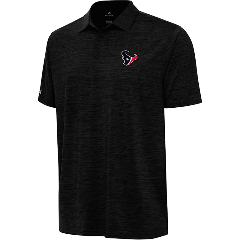 Men's Antigua Heather Black Houston Texans Layout Polo
