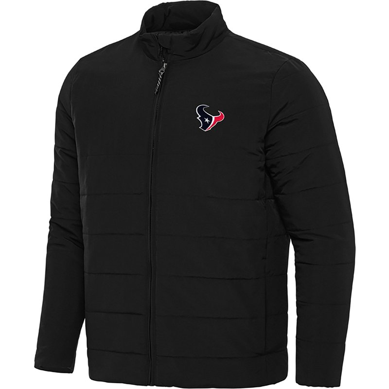 Men's Antigua  Black Houston Texans Swelter Full-Zip Jacket