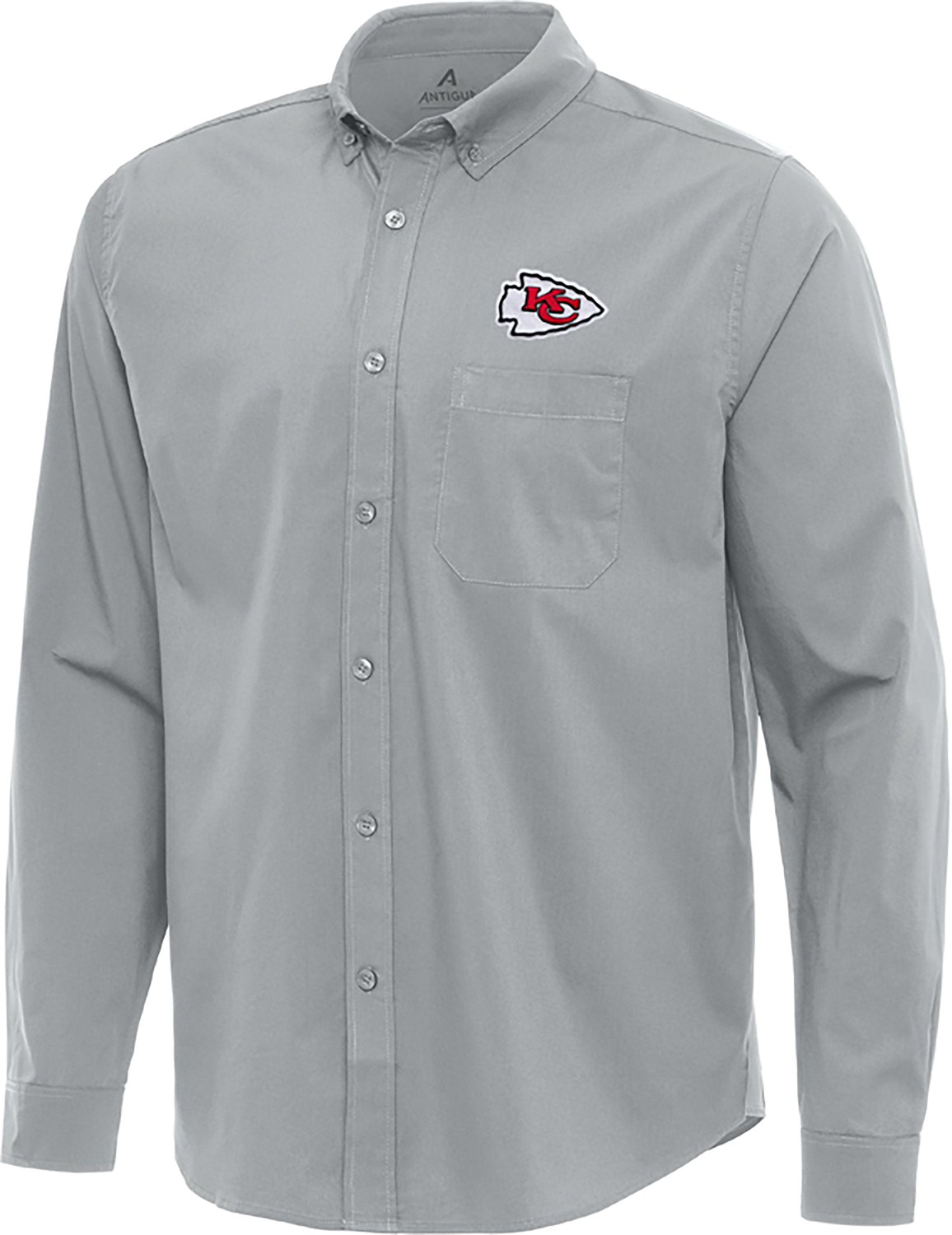 Antigua Men's Kansas City Chiefs Flight Long Sleeve Woven Shirt