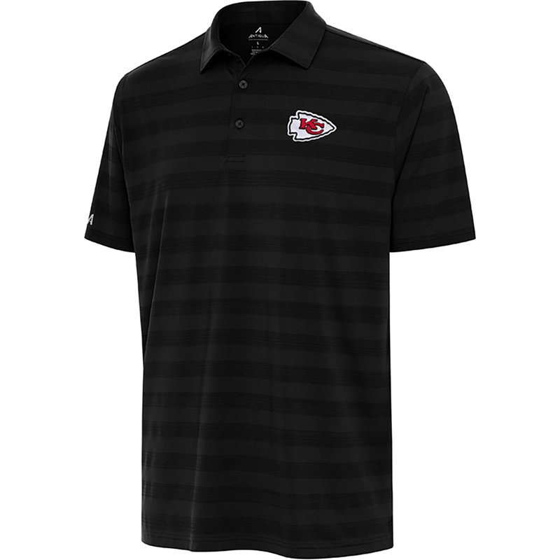 Men's Antigua Black Kansas City Chiefs Big & Tall Tunnel Polo
