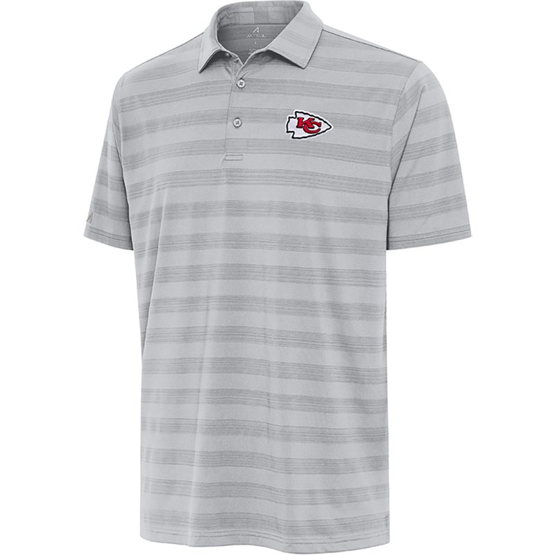Men's Antigua Gray Kansas City Chiefs Big & Tall Tunnel Polo