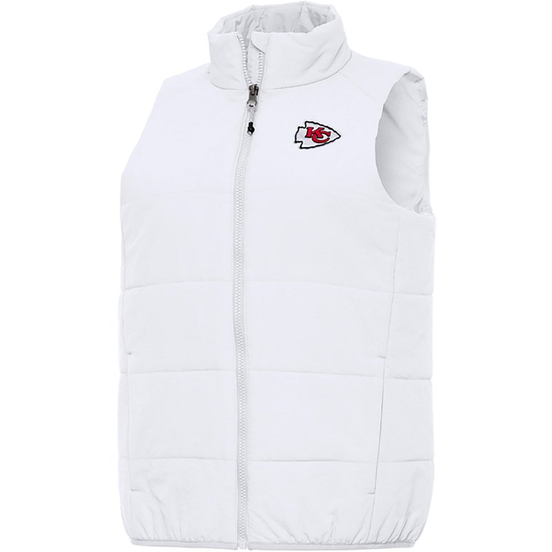 Women's Antigua  White Kansas City Chiefs Experience Full-Zip Vest