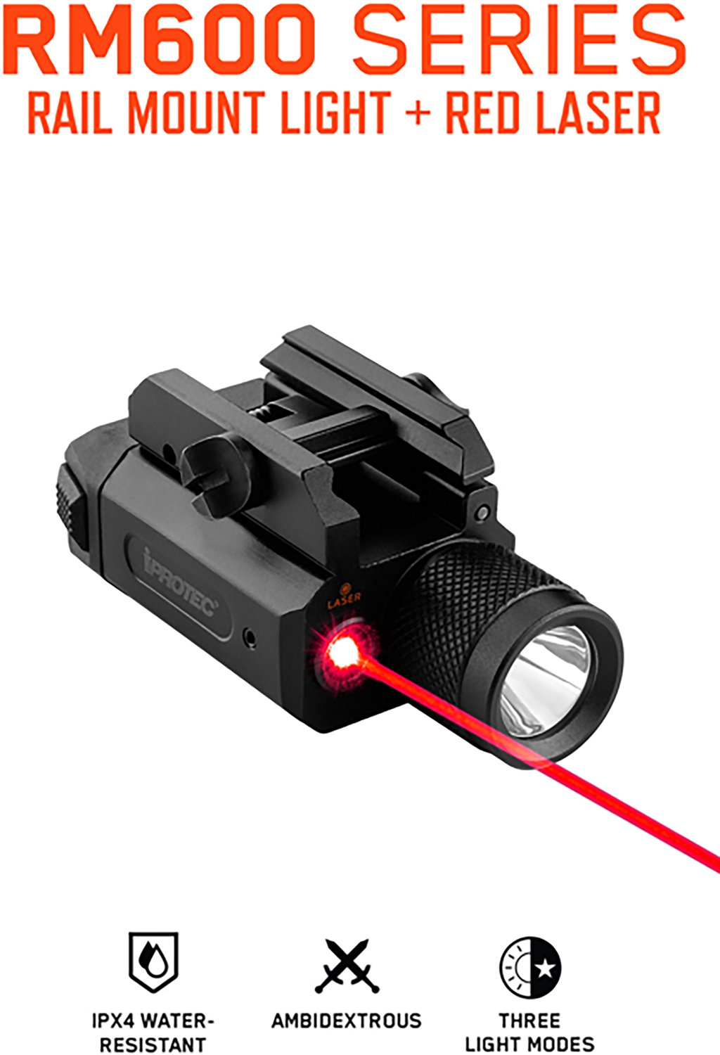 IProtec RM600 LED Laser Rail Mount Light and Red Laser                                                                           - view number 2