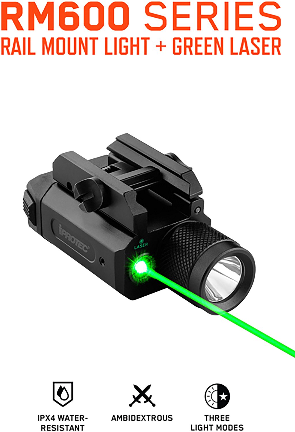 IProtec RM600 LED Laser Rail Mount Light and Green Laser                                                                         - view number 2