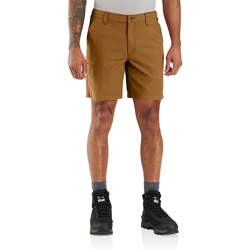 Carhartt Rugged Flex Relaxed-Fit Canvas Work Shorts for Men - Carhartt Brown