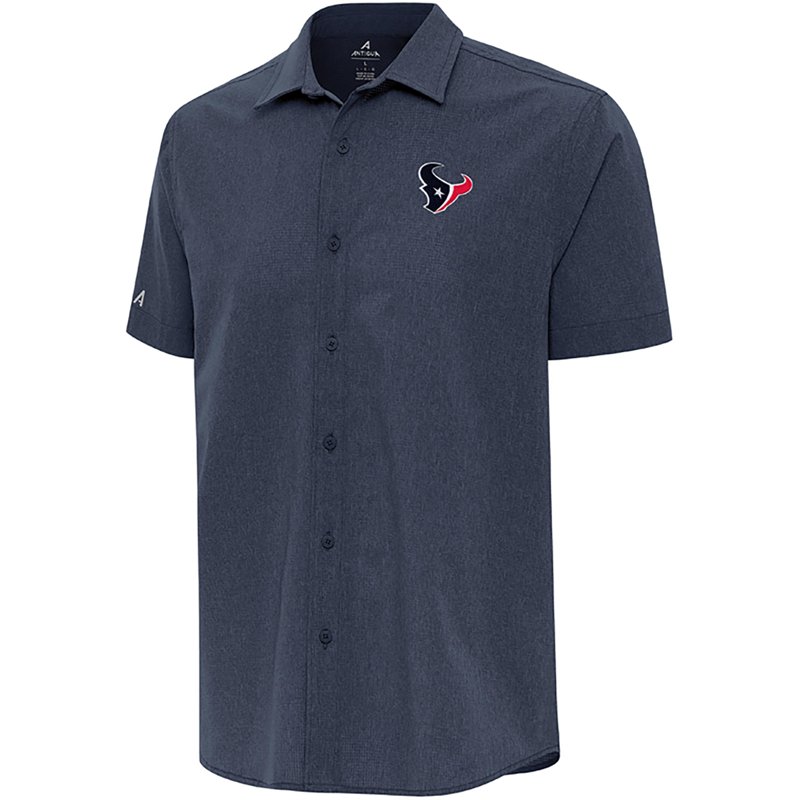 Men's Antigua Navy Houston Texans Activate Woven Button-Up Shirt