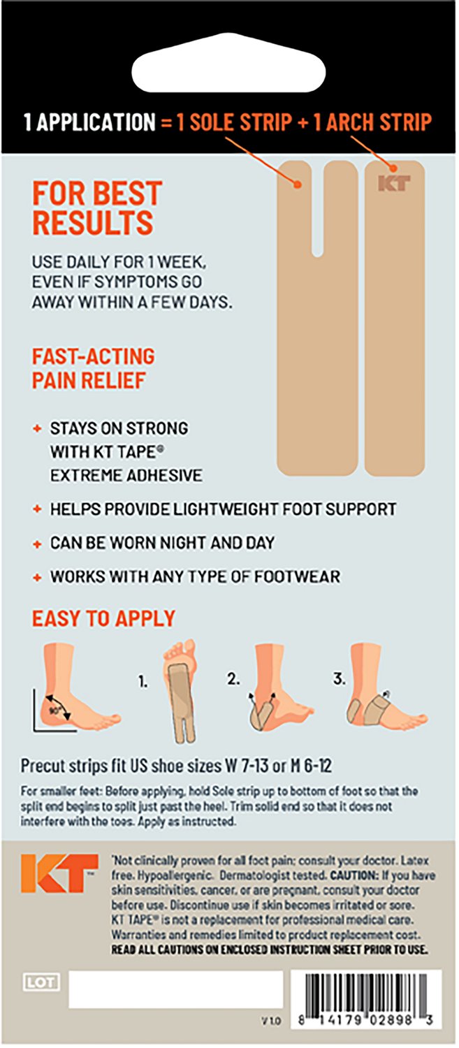 KT Health Plantar Fasciitis Tape 8-Pack