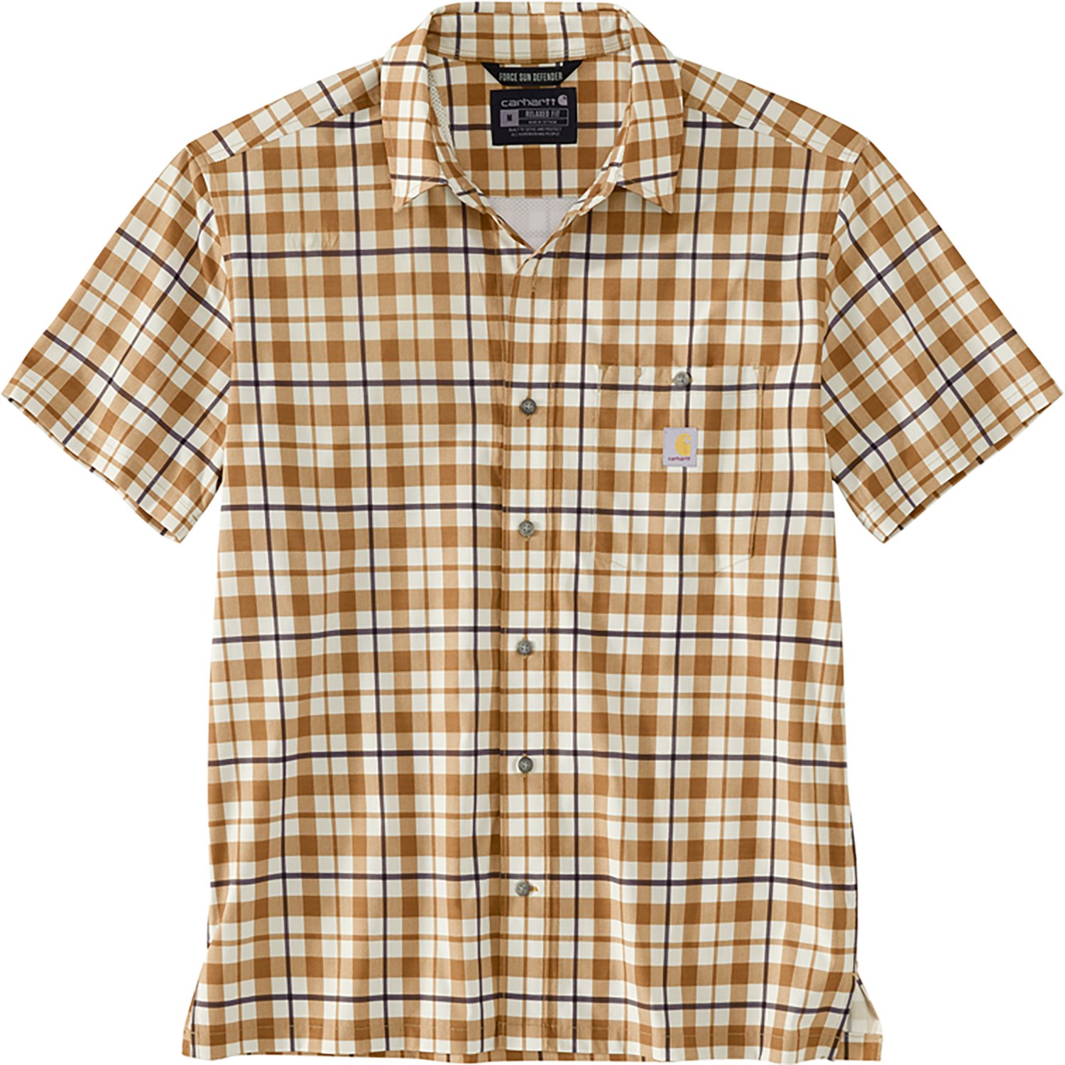 Carhartt Men's Force Sun Defender RF LW Plaid Shirt - view number 3