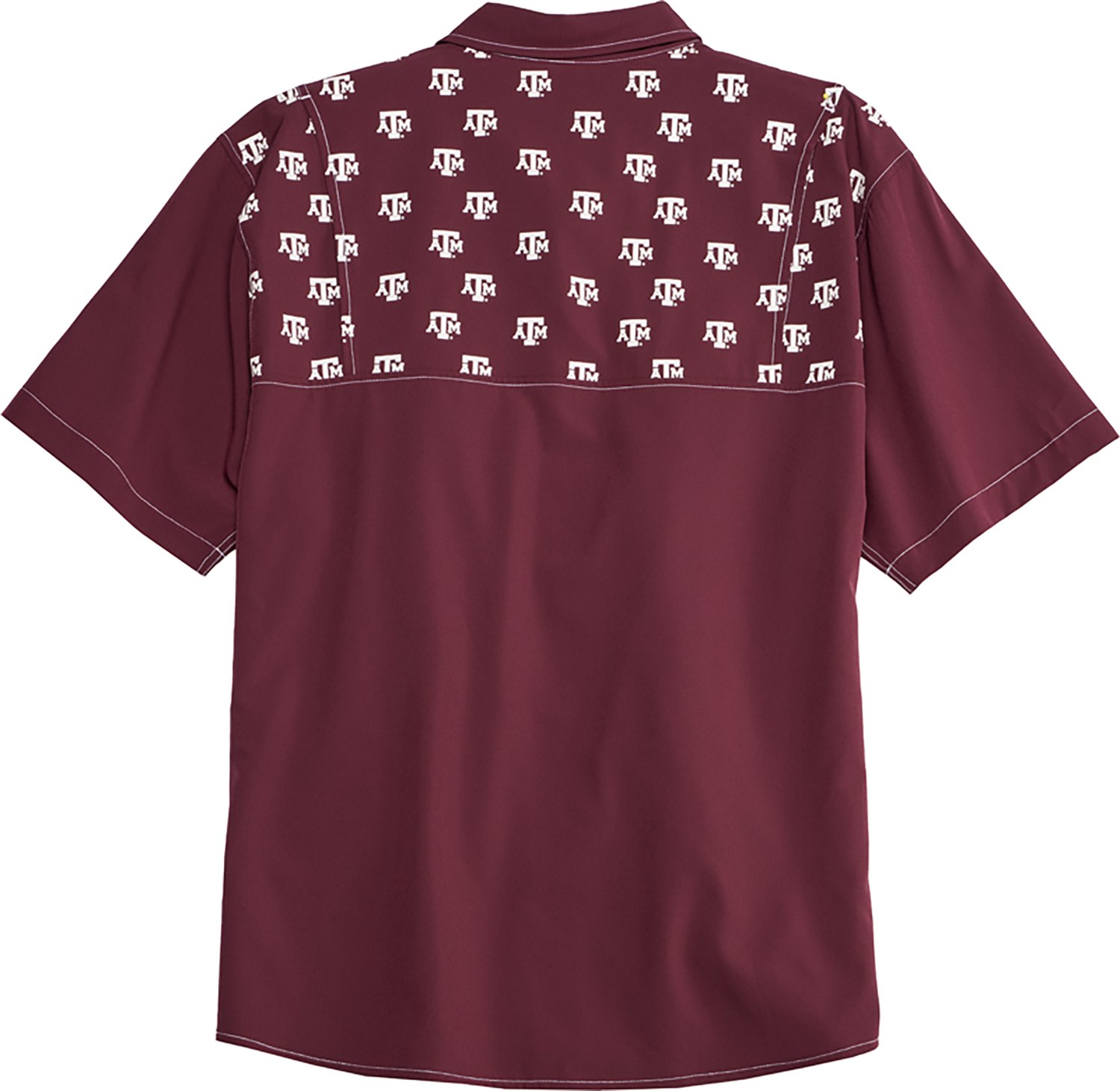 Antigua Men's Texas A&M University Scatter Print Button Down Shirt  - view number 2