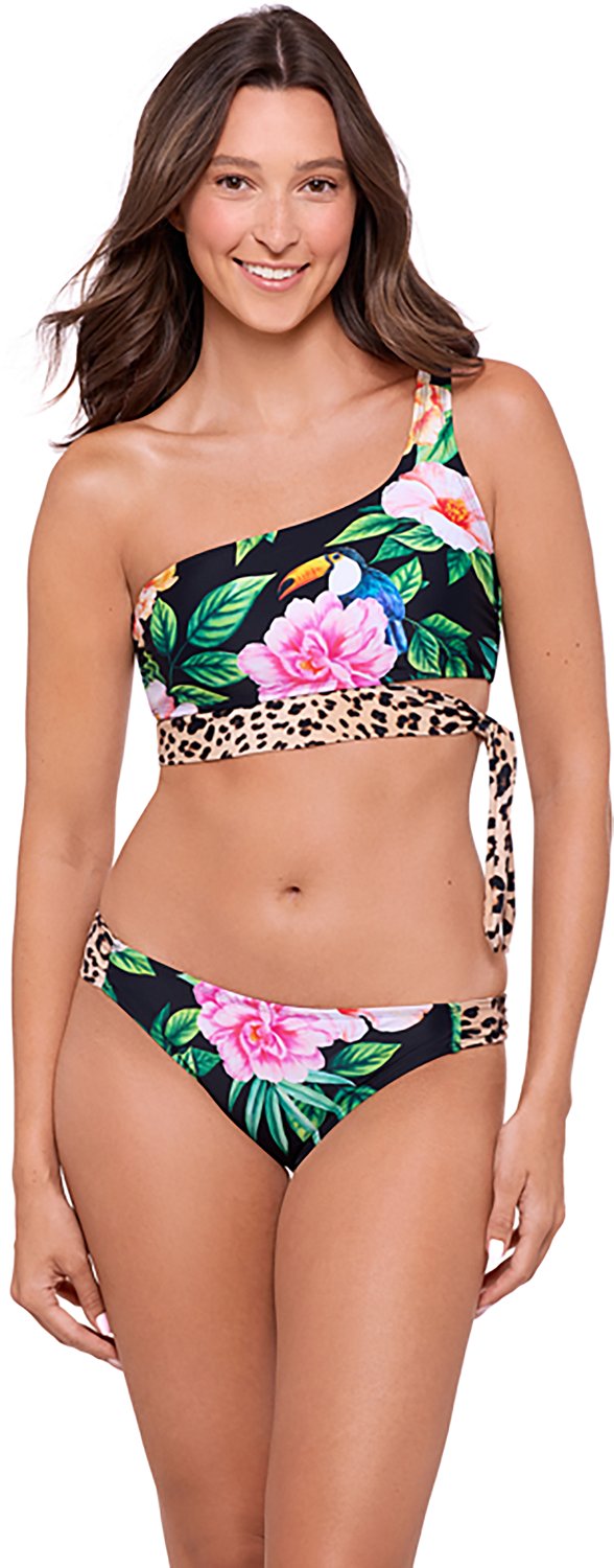 O'Rageous Juniors' Tropical Oasis One Shoulder Bralette Swim Top                                                                 - view number 3