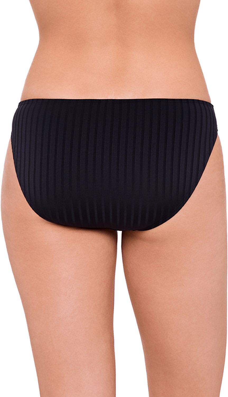 O'Rageous Juniors' Satin Rib Basic Hipster Swim Bottoms - view number 2