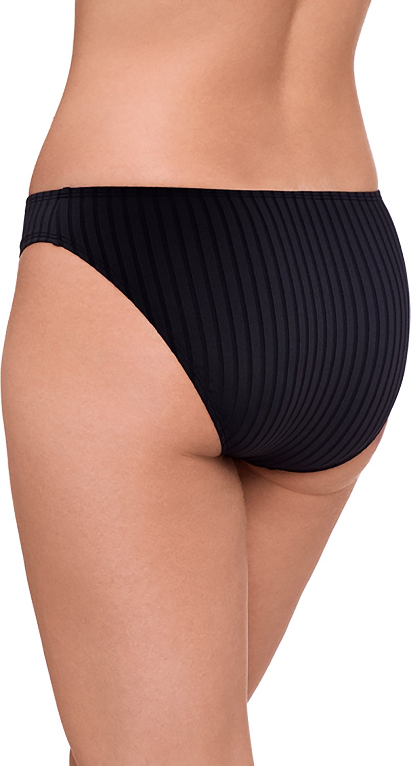 O'Rageous Juniors' Satin Rib Basic Hipster Swim Bottoms - view number 3