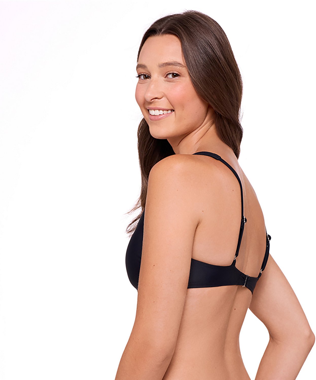 O'Rageous Juniors' Solid V-wire Banded Bralette Swim Top - view number 5