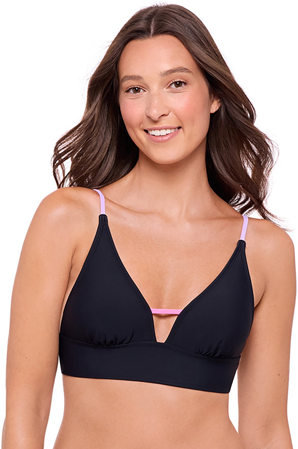 O'Rageous Juniors' Block Party Front Tab Midkini Bralette Swim Top