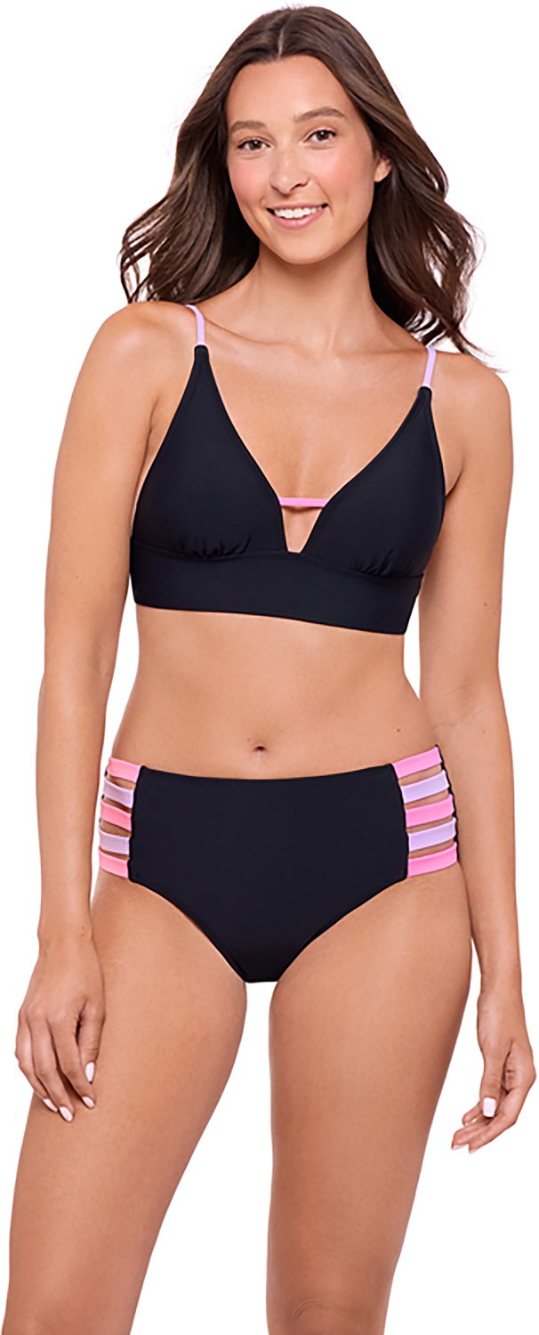 O'Rageous Juniors' Block Party Front Tab Midkini Bralette Swim Top - view number 3