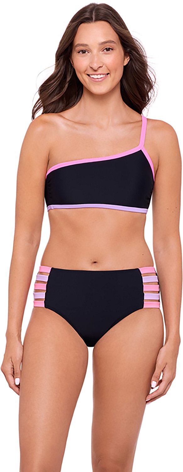 O'Rageous Juniors' Block Party One Shoulder Bralette Swim Top                                                                    - view number 3