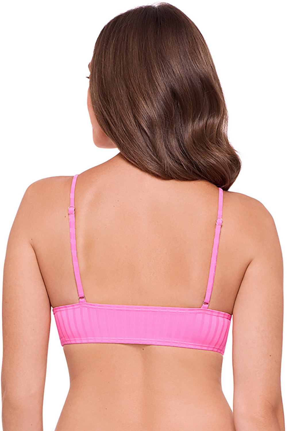 O'Rageous Juniors' Satin Rib Front Tab Midkini Bralette Swim Top - view number 2
