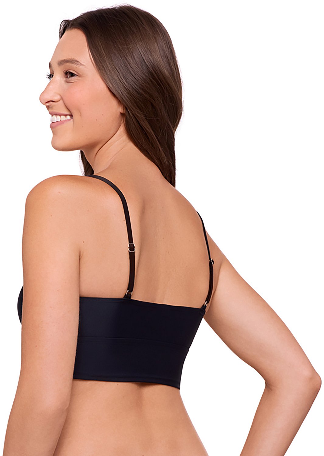 O'Rageous Juniors' Solids Tie Front Hankini Bralette Swim Top - view number 5