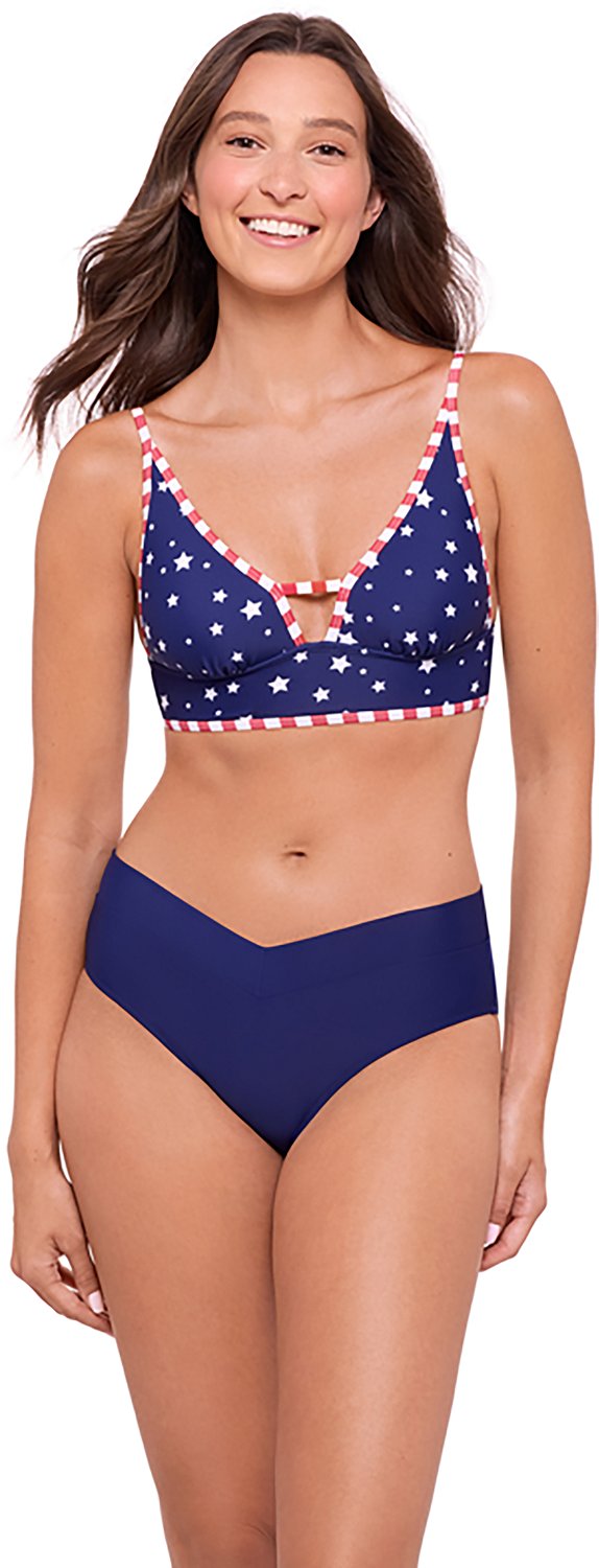 O'Rageous Juniors' Stars and Stripes Front Tab Midkini Swim Top                                                                  - view number 3