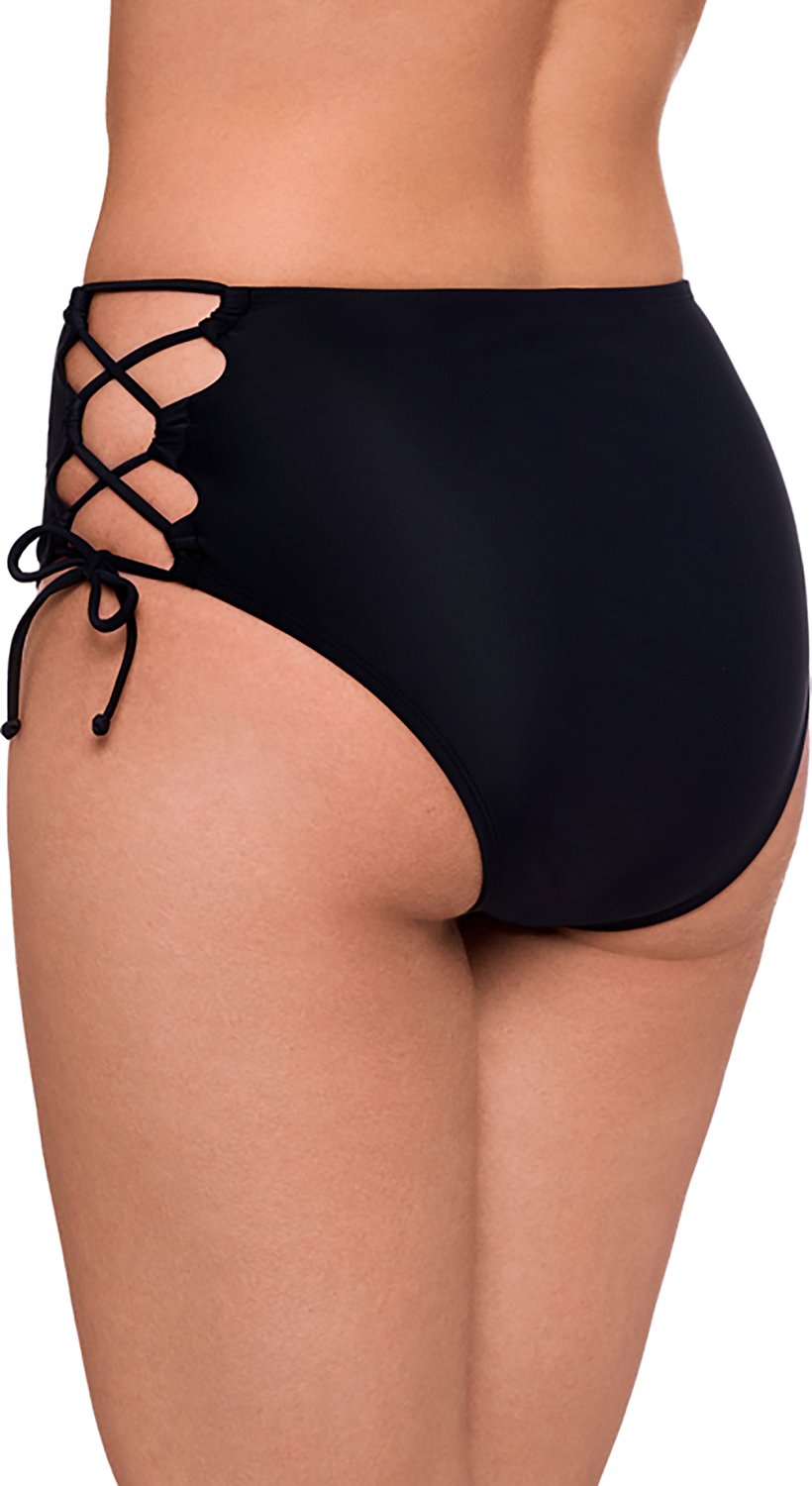 O'Rageous Juniors' Lace-Up High Waisted Swim Bottoms - view number 3