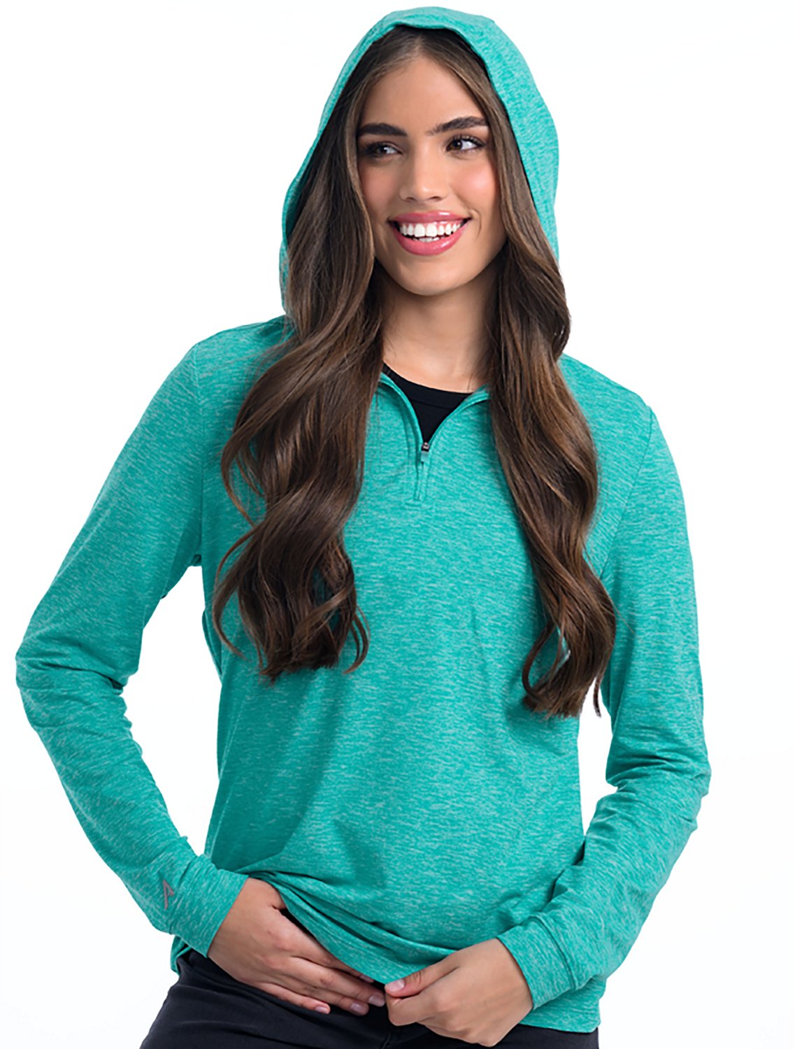 Antigua Women's Daybreak 1/4 Zip Pullover Hoodie - view number 3